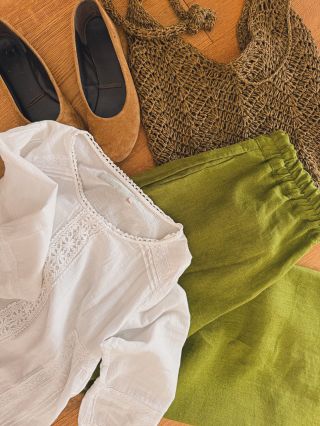 🌿🌿🌿 Lněné kalhoty Annie v prodloužené délce