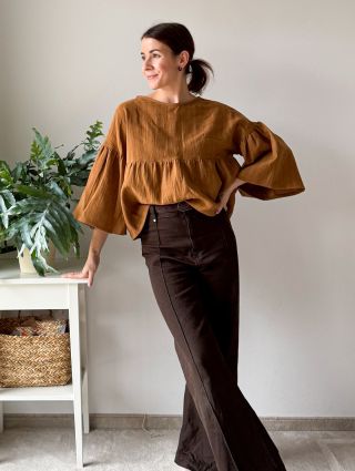 Top OIVA v nové zemité barvě Sahara 🌞 Bavlna pochází z Německé firmy, kde dbají na fair trade výrobu látky od samého...